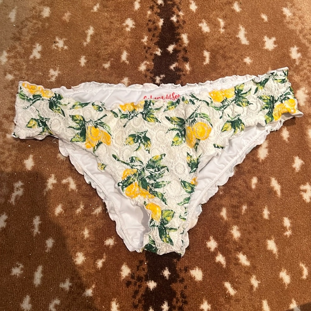 Lemon crochet bikini bottom cabana del sol L
